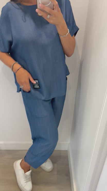 DENIM LOUNGE SET