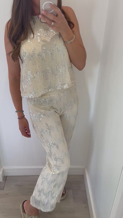 SAND SEQUIN CO-ORD