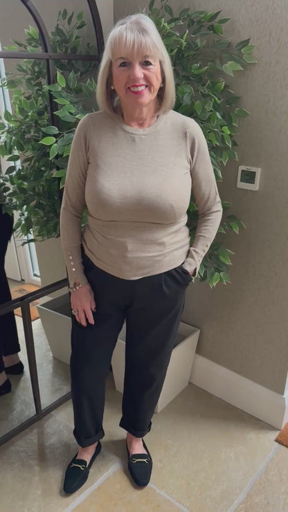 OATMEAL FINE KNIT JUMPER