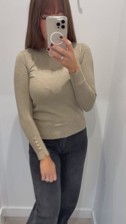 OATMEAL FINE KNIT JUMPER