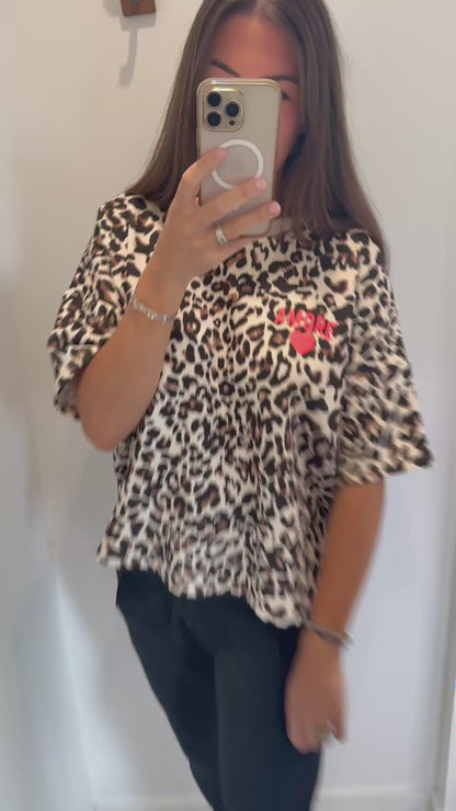 LEOPARD AMORE SWEAT