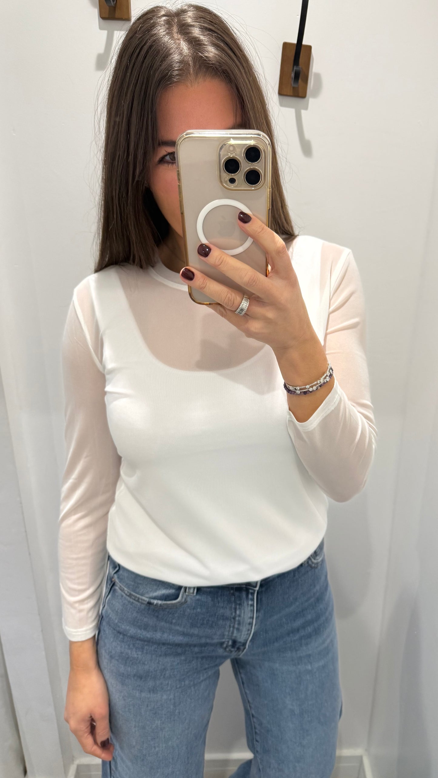 WHITE SHEER TOP